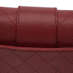 Burgundy Leather Chanel Flap Bag