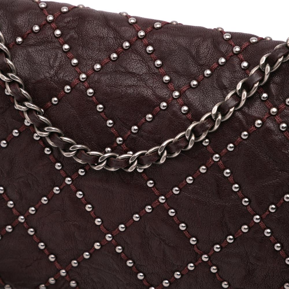 Burgundy Leather Chanel Flap Bag