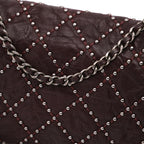 Burgundy Leather Chanel Flap Bag