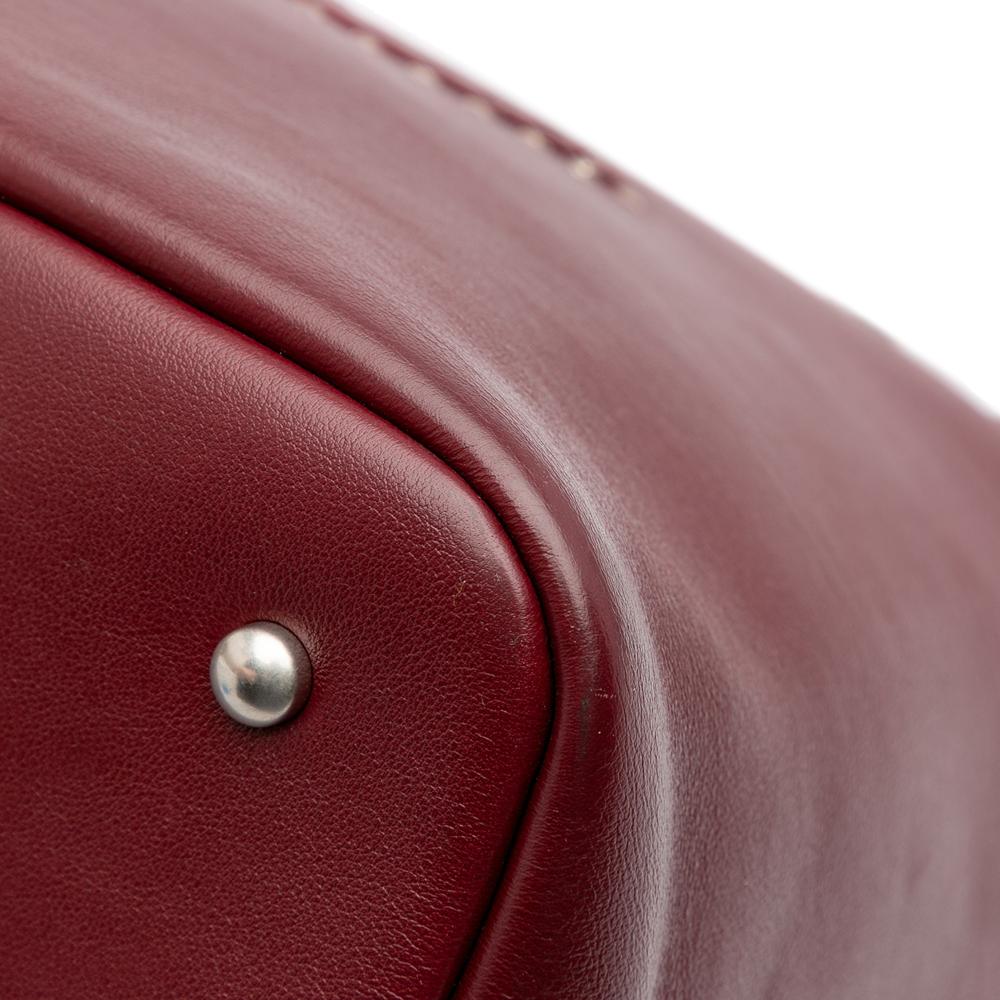 Burgundy Leather Chanel Shoulder Bag