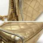 Gold Fabric Chanel Shoulder Bag