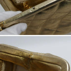 Gold Fabric Chanel Shoulder Bag
