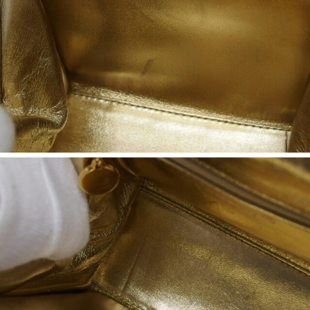 Gold Fabric Chanel Shoulder Bag