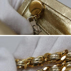 Gold Fabric Chanel Shoulder Bag