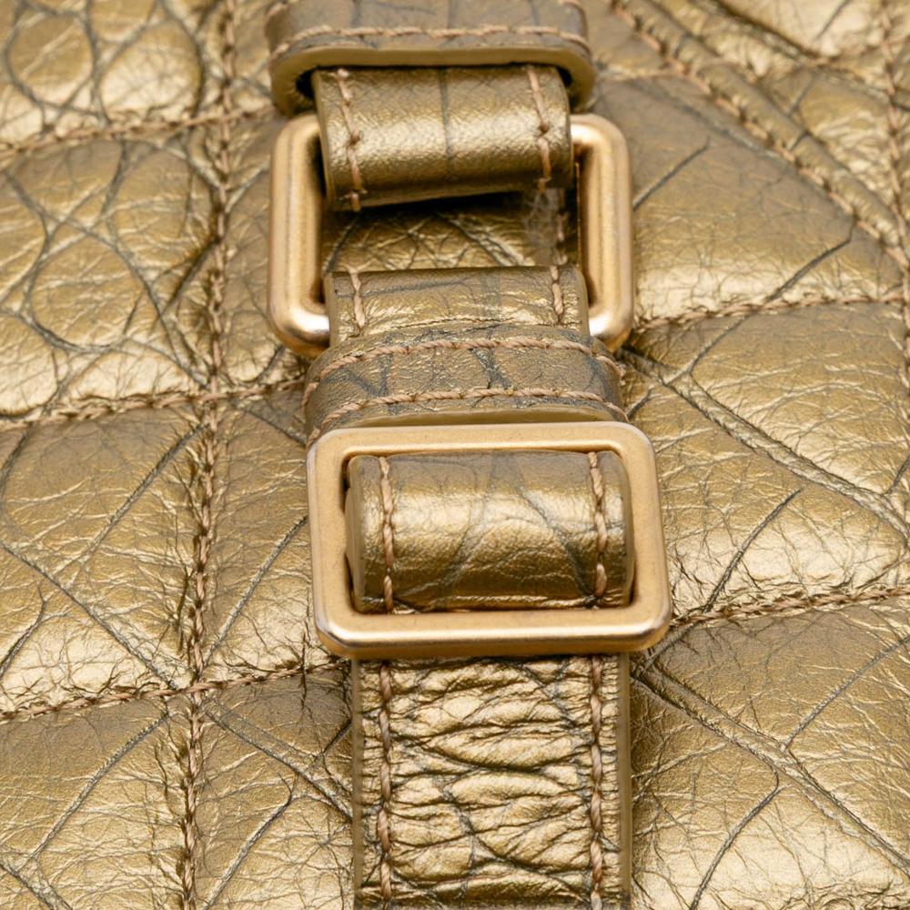 Gold Leather Chanel Belt Bag