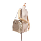 Gold Leather Chanel Tote