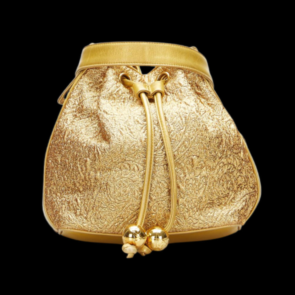 Gold Leather Chanel Bucket Bag