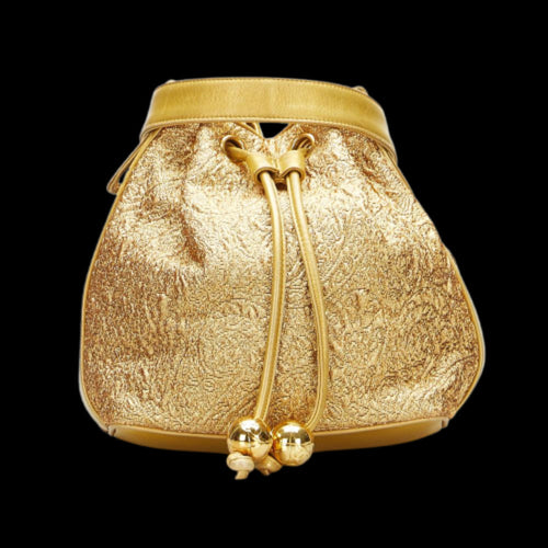 Gold Leather Chanel Bucket Bag