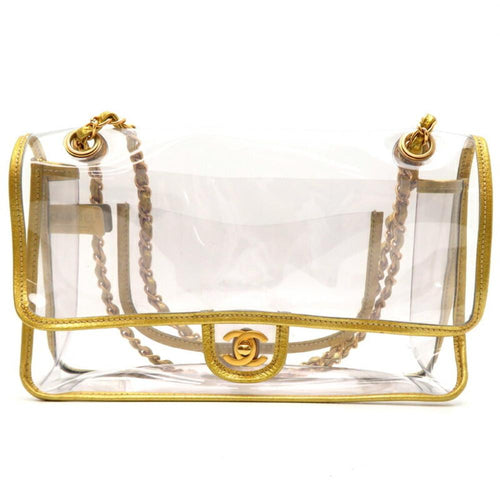 Gold Leather Chanel Shoulder Bag