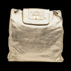 Gold Leather Chanel Tote