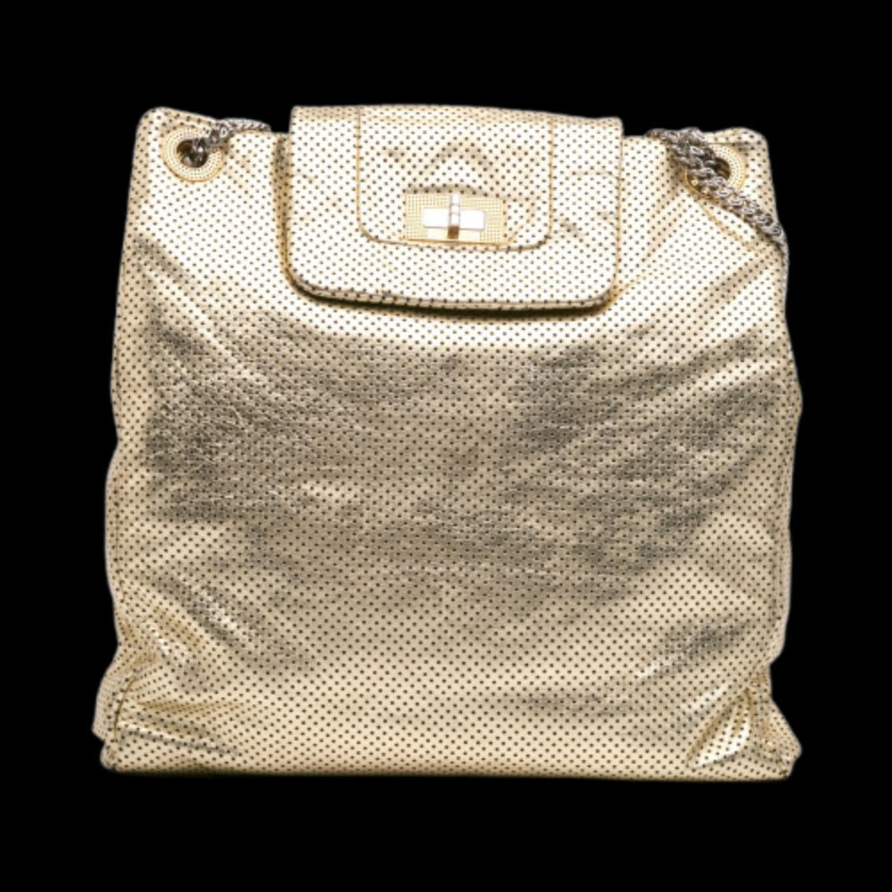 Gold Leather Chanel Tote