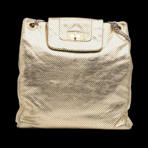 Gold Leather Chanel Tote