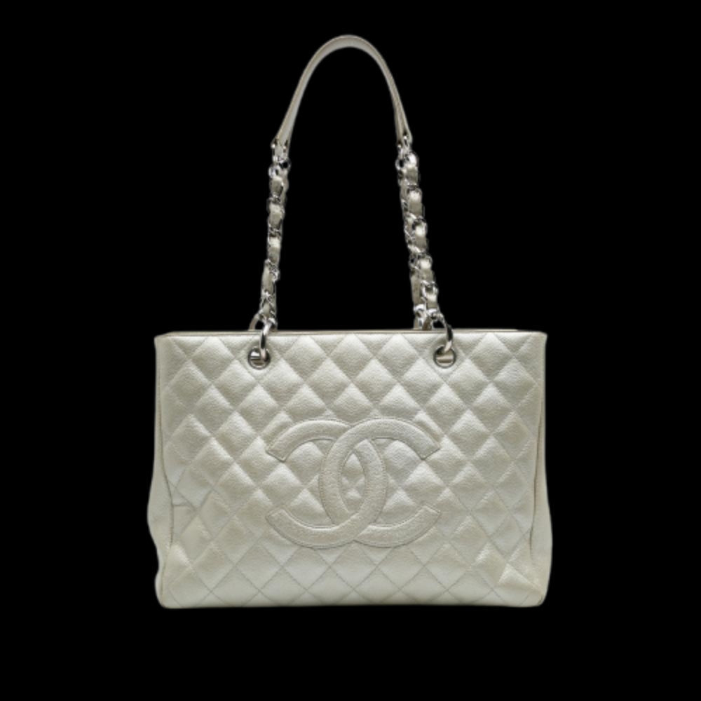 Gold Leather Chanel Tote