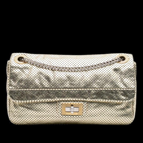 Gold Leather Chanel Flap Bag