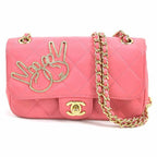 Gold Leather Chanel Crossbody Bag