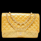 Gold Leather Chanel Flap Bag
