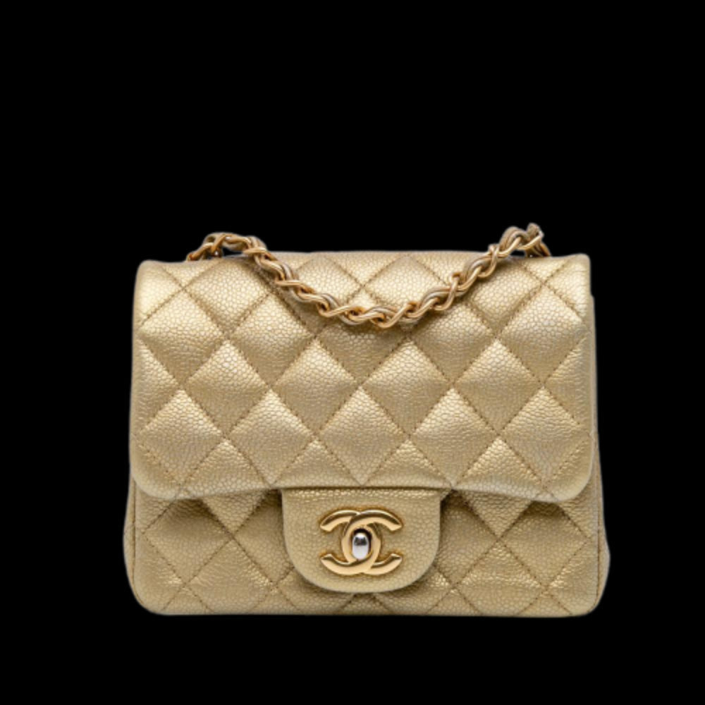Gold Leather Chanel Flap Bag