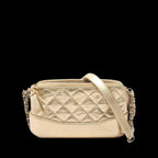 Gold Leather Chanel Shoulder Bag