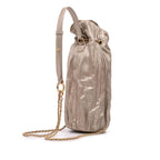 Gold Leather Chanel Backpack