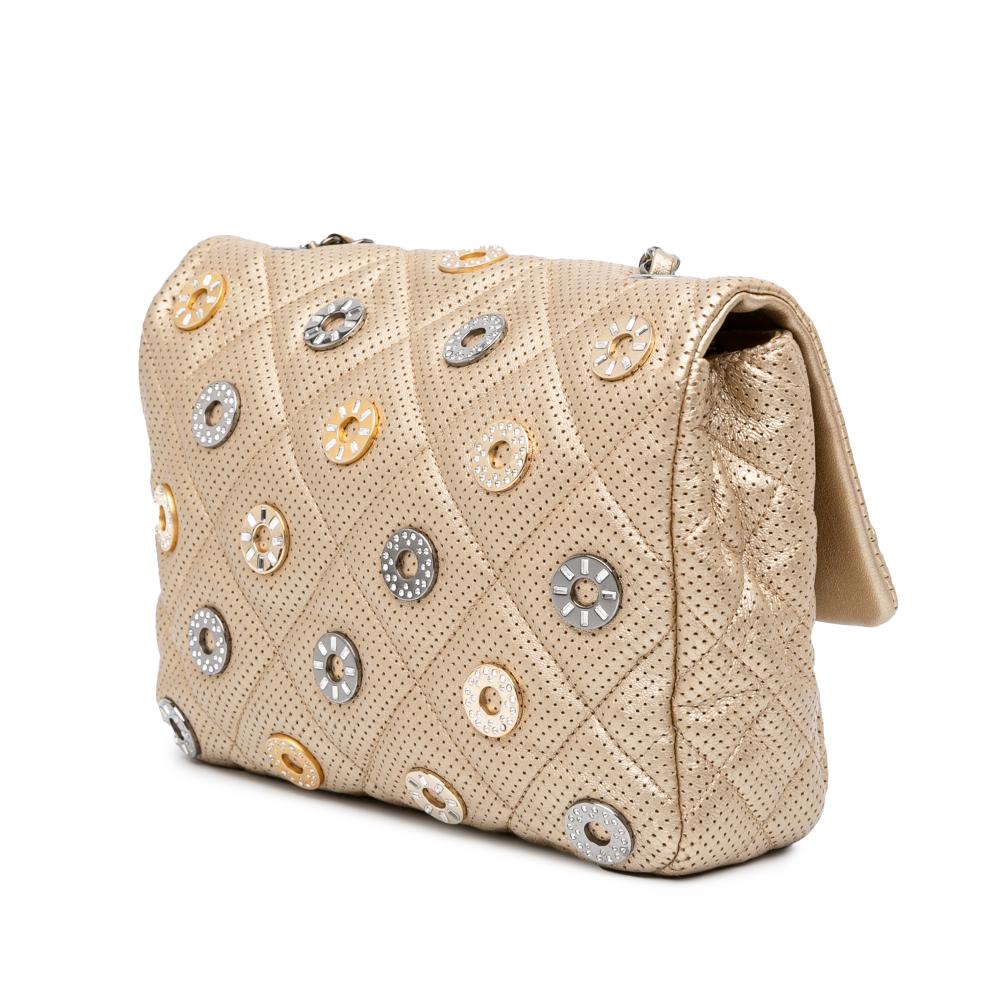 Gold Leather Chanel Flap Bag