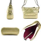Gold Leather Chanel Shoulder Bag