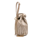 Gold Leather Chanel Backpack