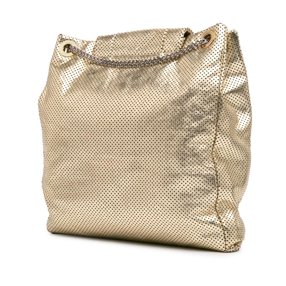 Gold Leather Chanel Tote