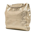 Gold Leather Chanel Tote