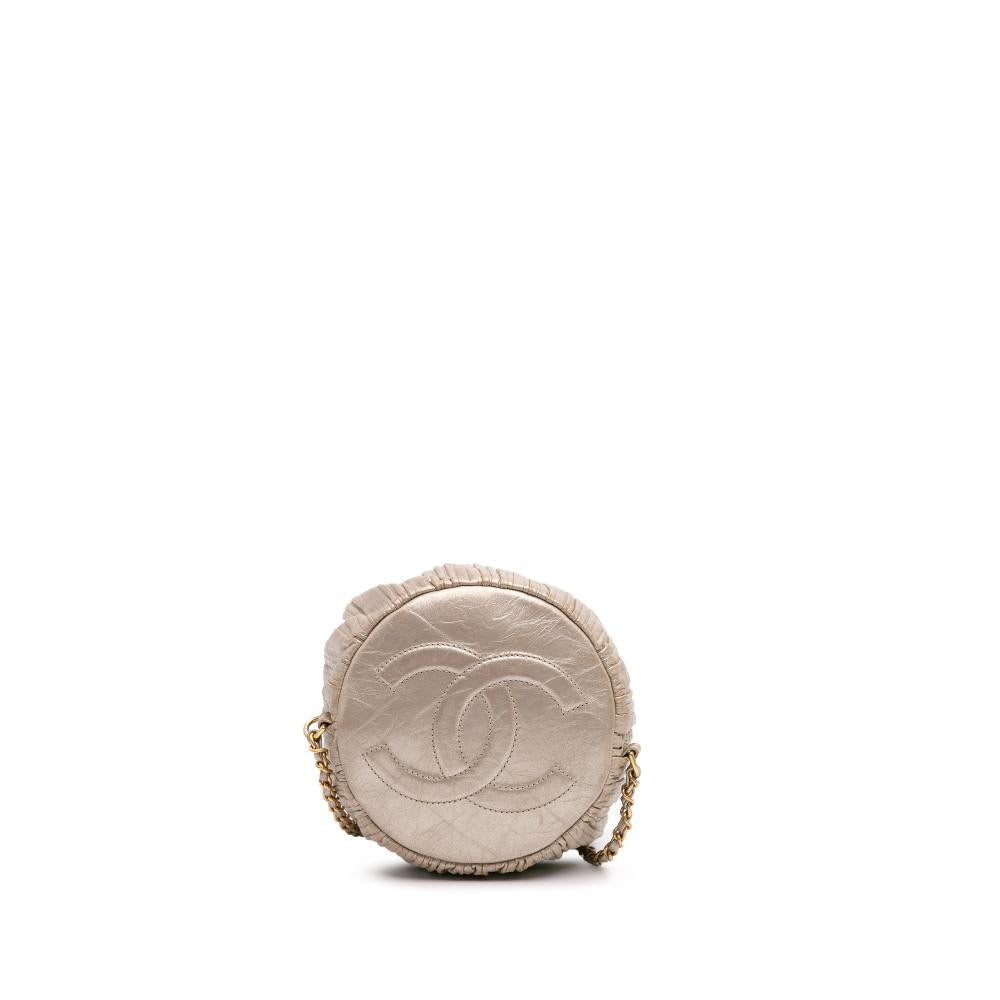 Gold Leather Chanel Backpack