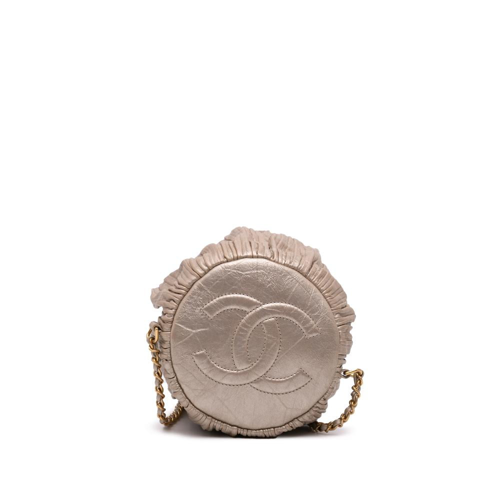 Gold Leather Chanel Backpack