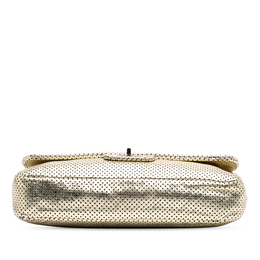 Gold Leather Chanel Flap Bag