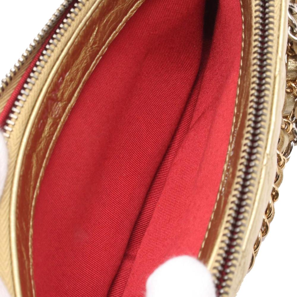 Gold Leather Chanel Shoulder Bag