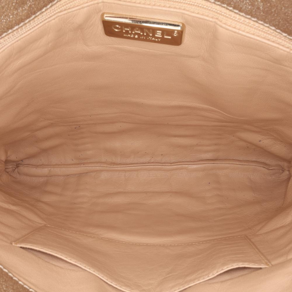 Gold Leather Chanel Tote