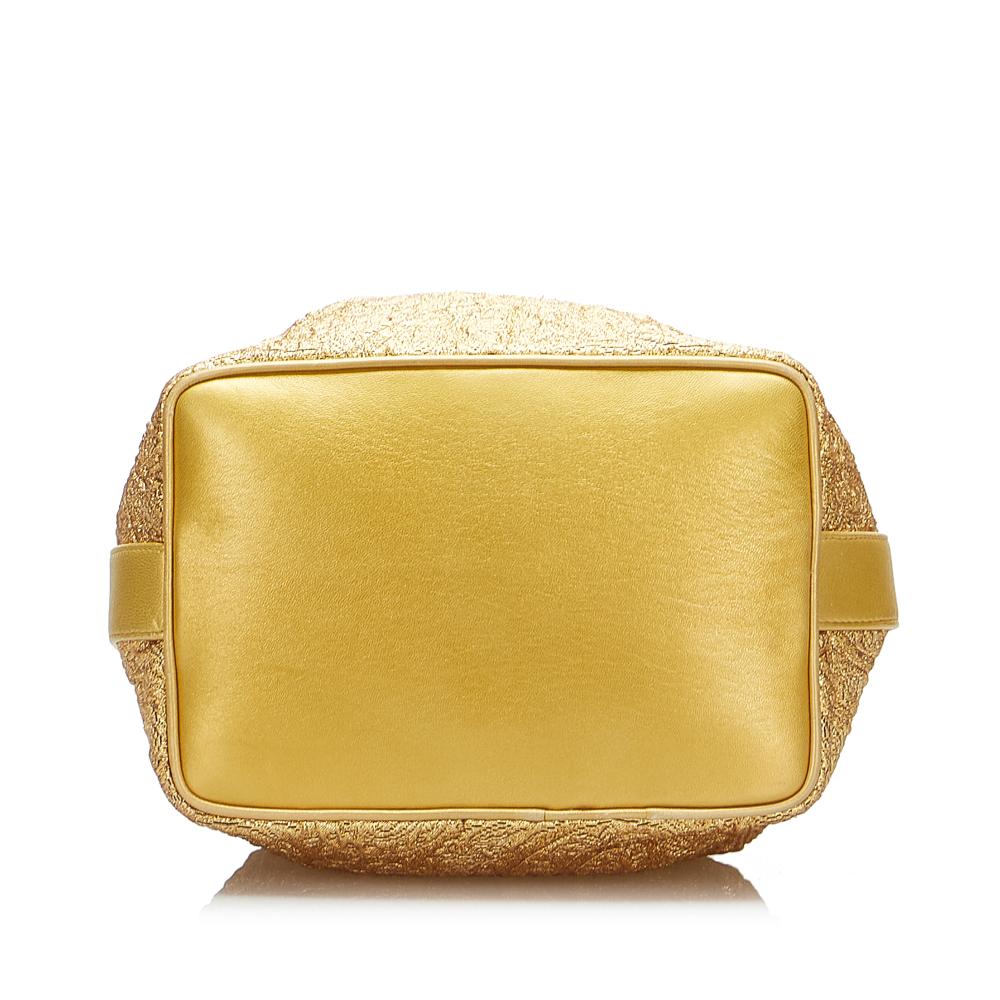 Gold Leather Chanel Bucket Bag