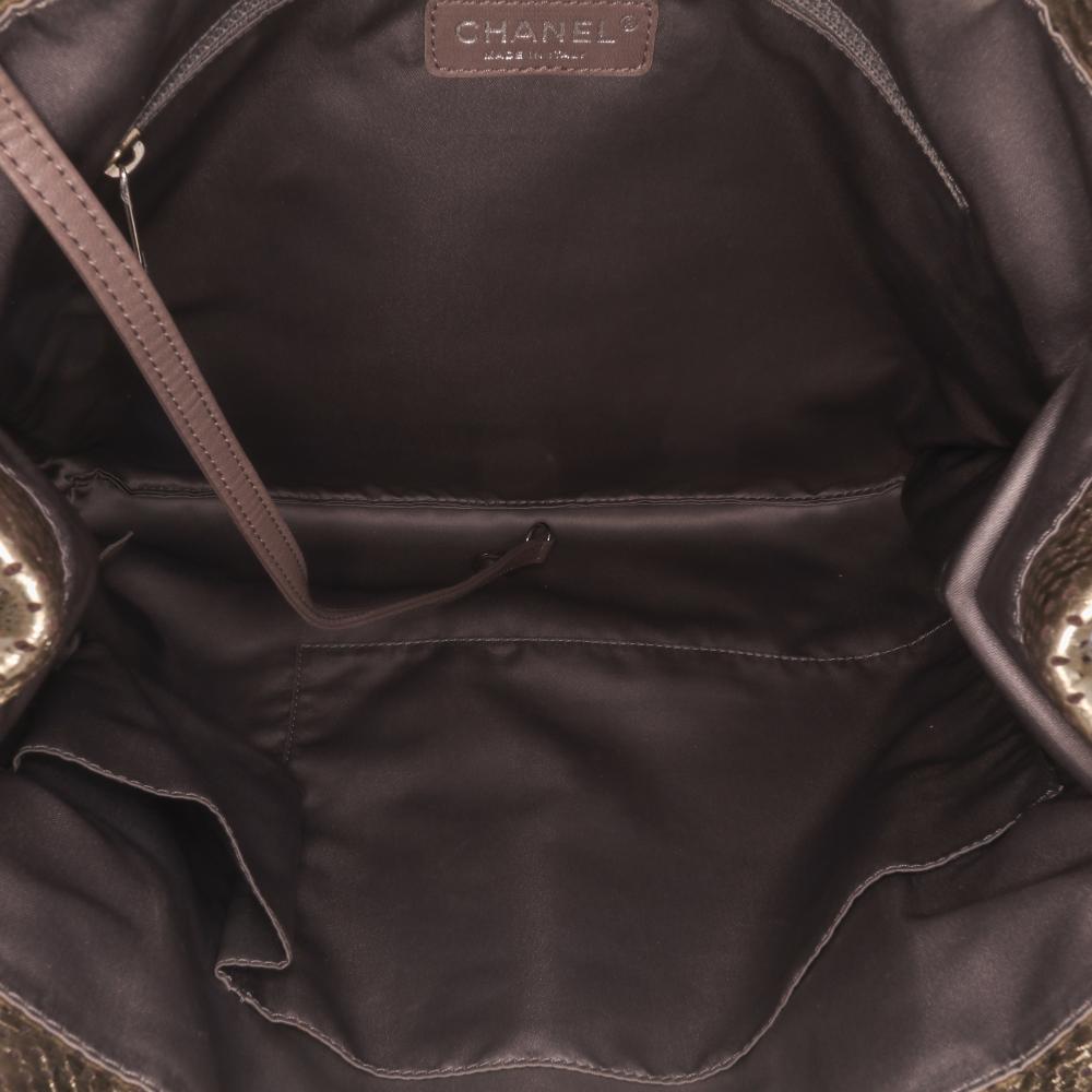Gold Leather Chanel Tote