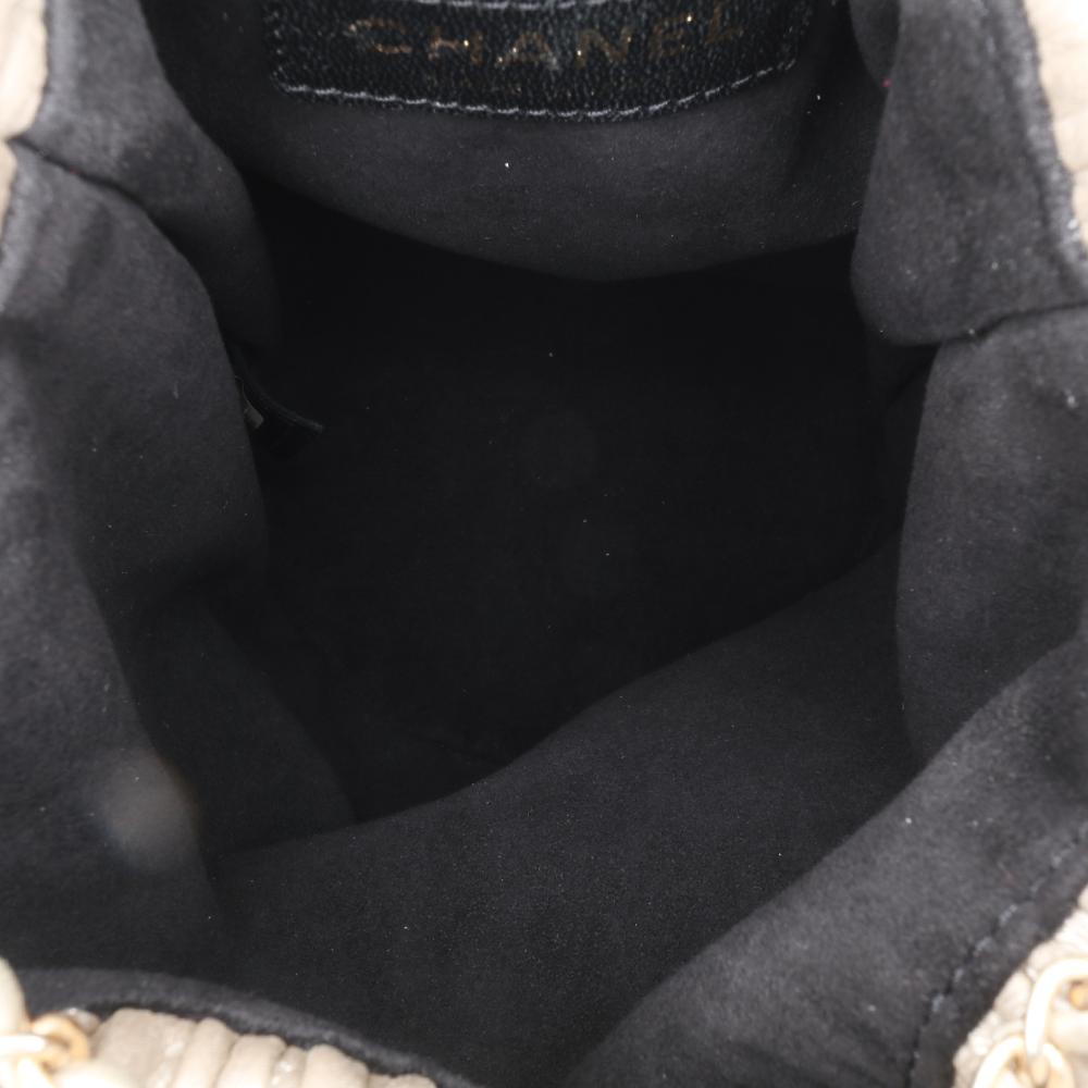Gold Leather Chanel Backpack