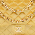 Gold Leather Chanel Flap Bag