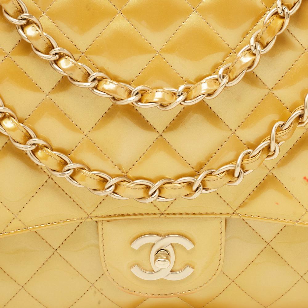 Gold Leather Chanel Flap Bag