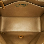 Gold Leather Chanel Flap Bag