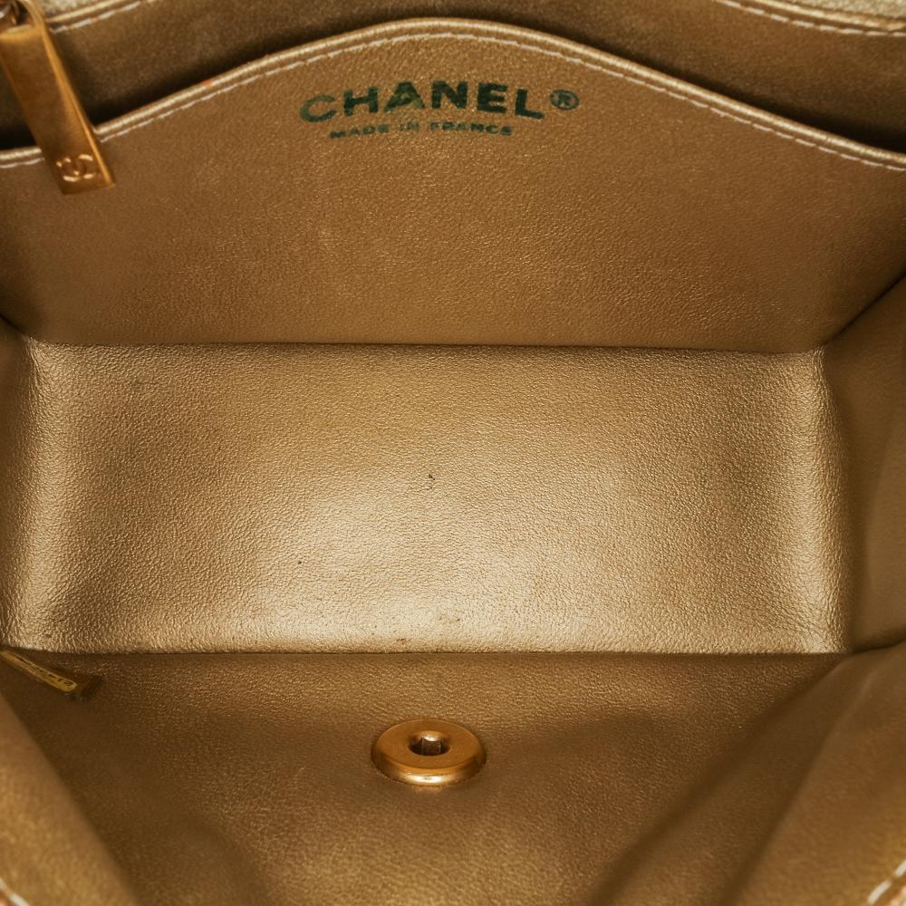 Gold Leather Chanel Flap Bag