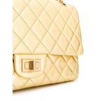Gold Leather Chanel Shoulder Bag
