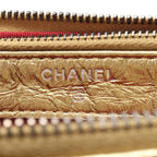 Gold Leather Chanel Shoulder Bag
