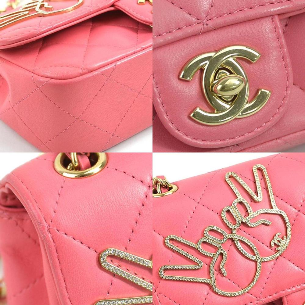 Gold Leather Chanel Crossbody Bag