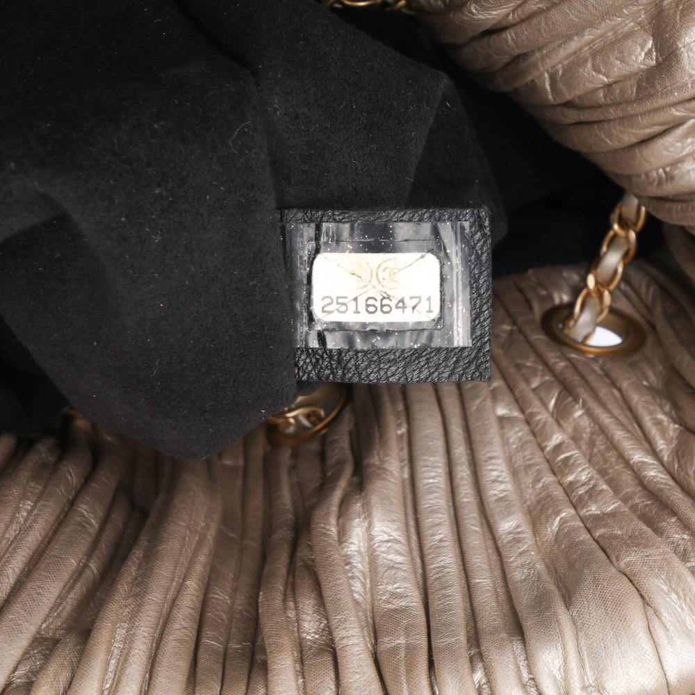 Gold Leather Chanel Backpack