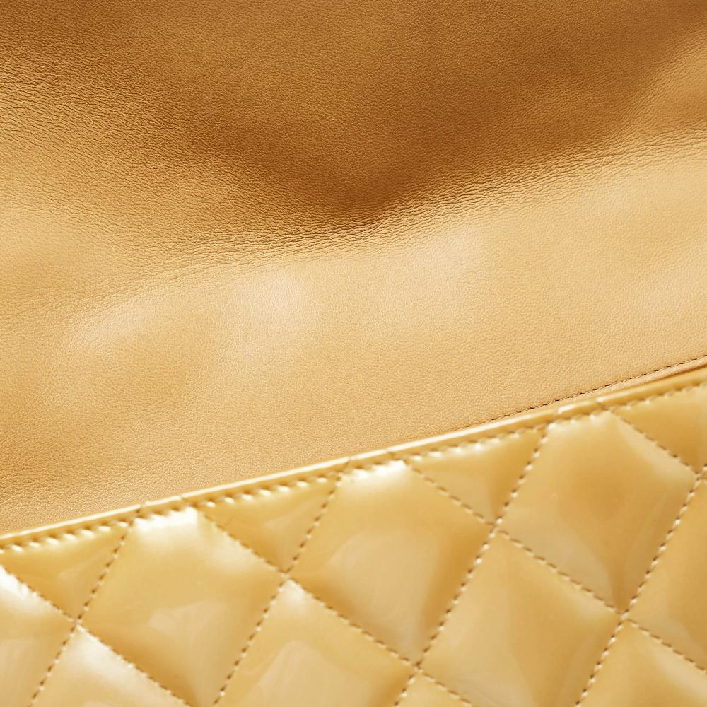 Gold Leather Chanel Flap Bag