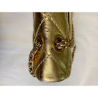 Gold Leather Chanel Shoulder Bag