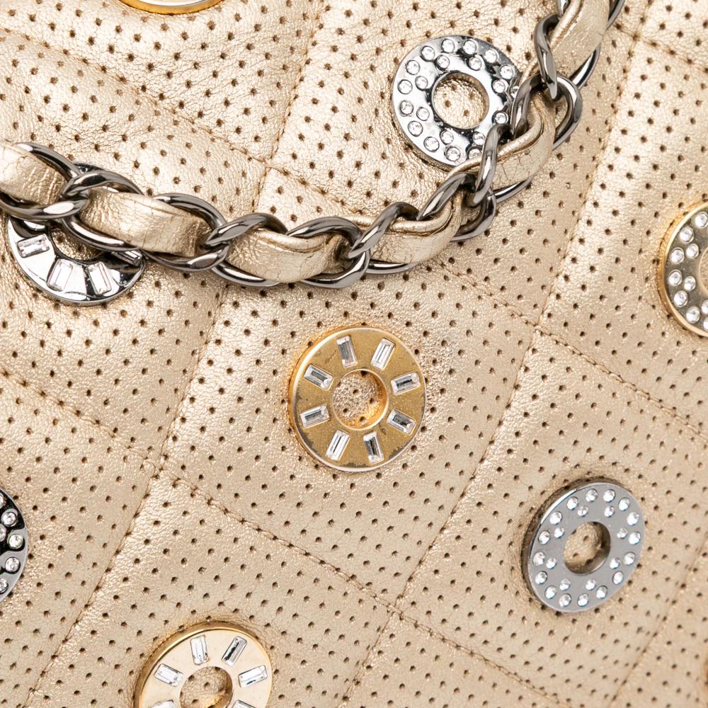 Gold Leather Chanel Flap Bag