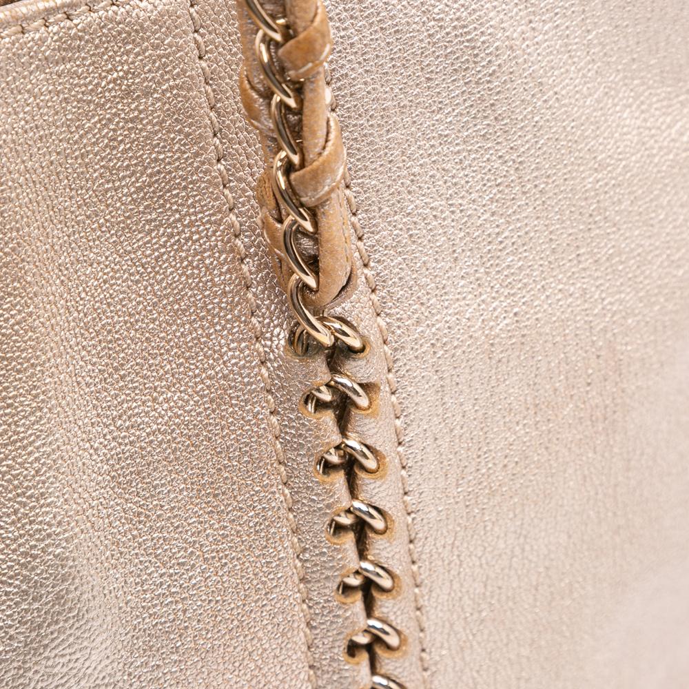 Gold Leather Chanel Tote
