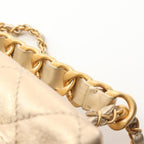 Gold Leather Chanel Crossbody Bag