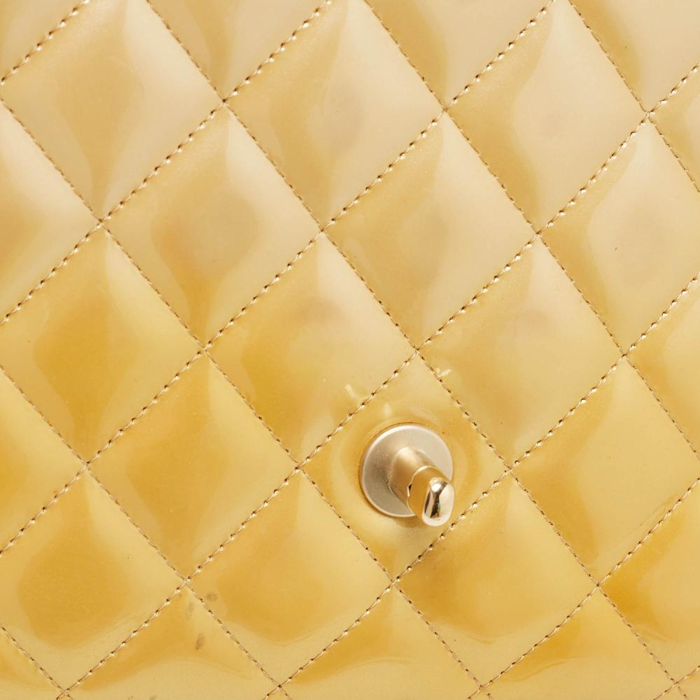 Gold Leather Chanel Flap Bag